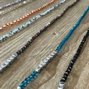 Face Mask Holder Bead Necklace Lanyard Personalize